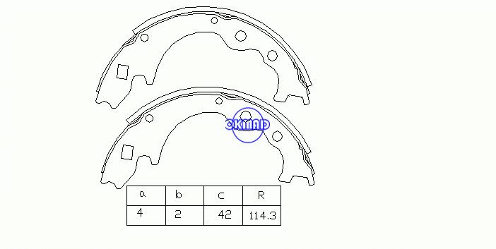 MAZDA BONGO EUNOS CARGO SPECTRON J80 NISSAN VANETTE Mâchoires de frein à tambour OEM: SB40-26-330 MK3348 FSB245 GS6243, OK-BS070